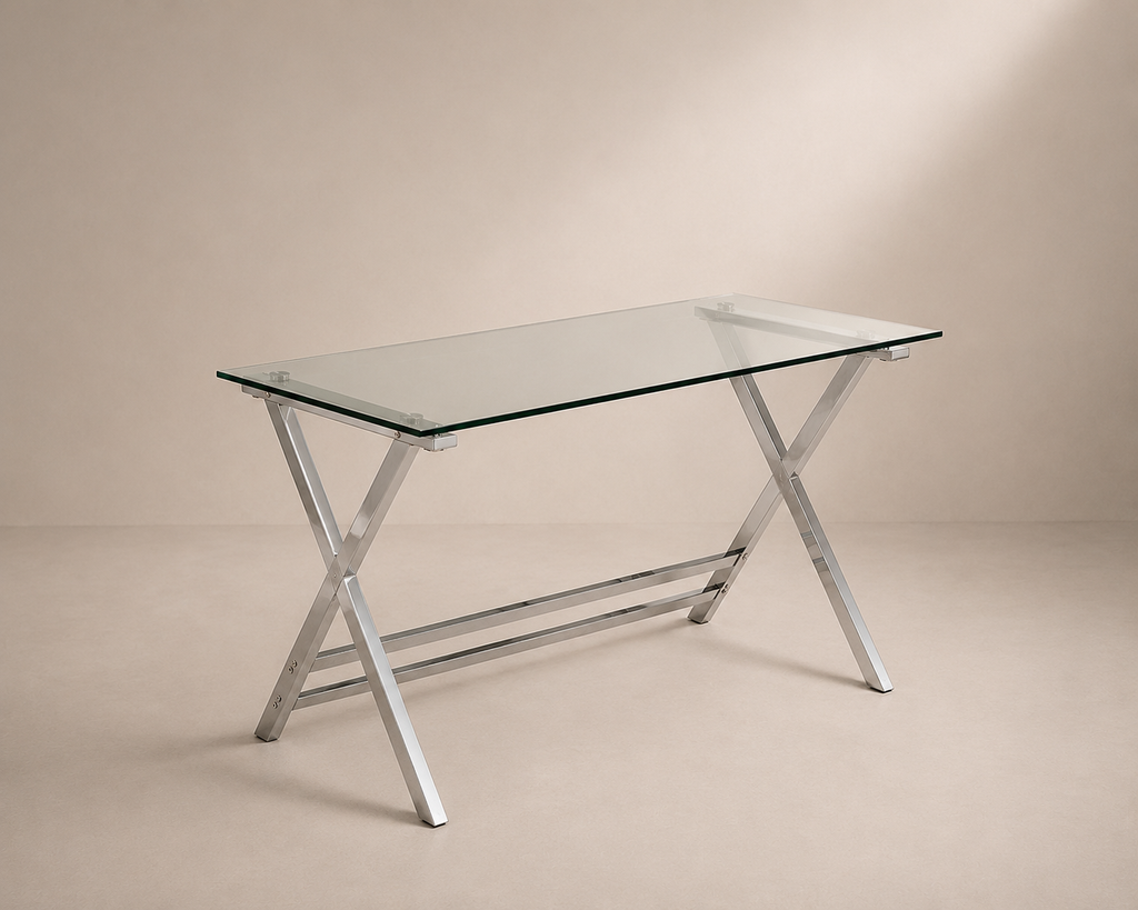 MARZA - Bureau en verre design – Élégance et légèreté au quotidien
