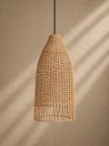 JABA - Pantalla de lámpara de ratán Ø46 × H91 cm – Estilo mediterráneo
