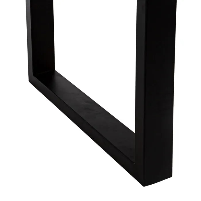 ARTA - Mesa de comedor natural negro 180 x 90 x 76 cm