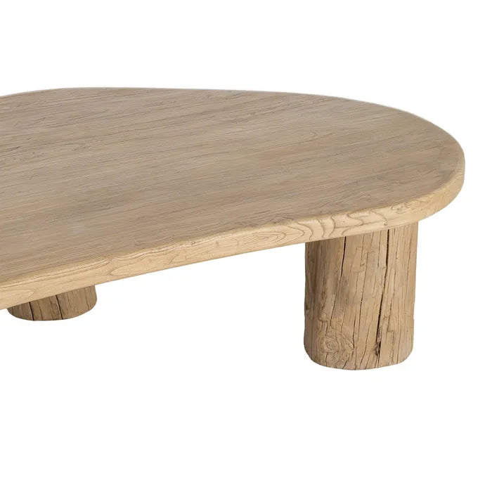 ONSARES - Mesa de centro de madera de olmo para salón 170 x 94 x 45 cm