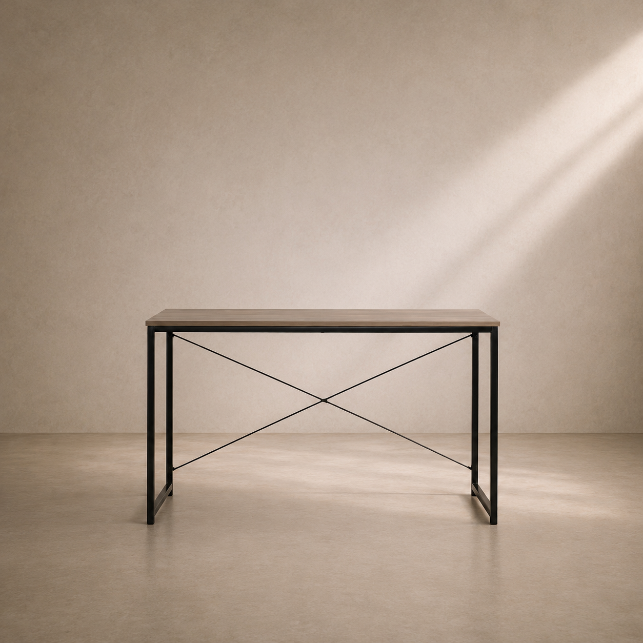 NOJA - Bureau design industriel 120 cm – Bois naturel & métal noir