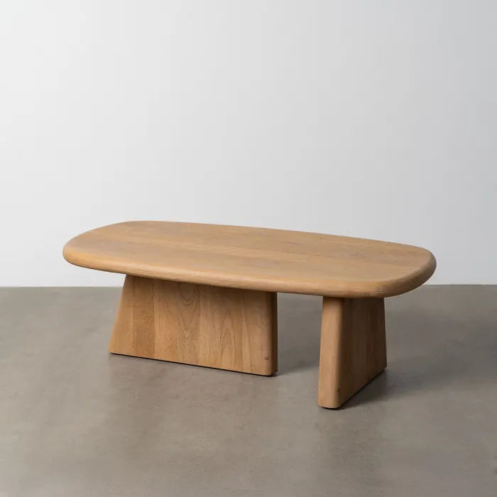 DAIMIEL - Mesa de centro de madera de acacia natural 120 x 60 cm
