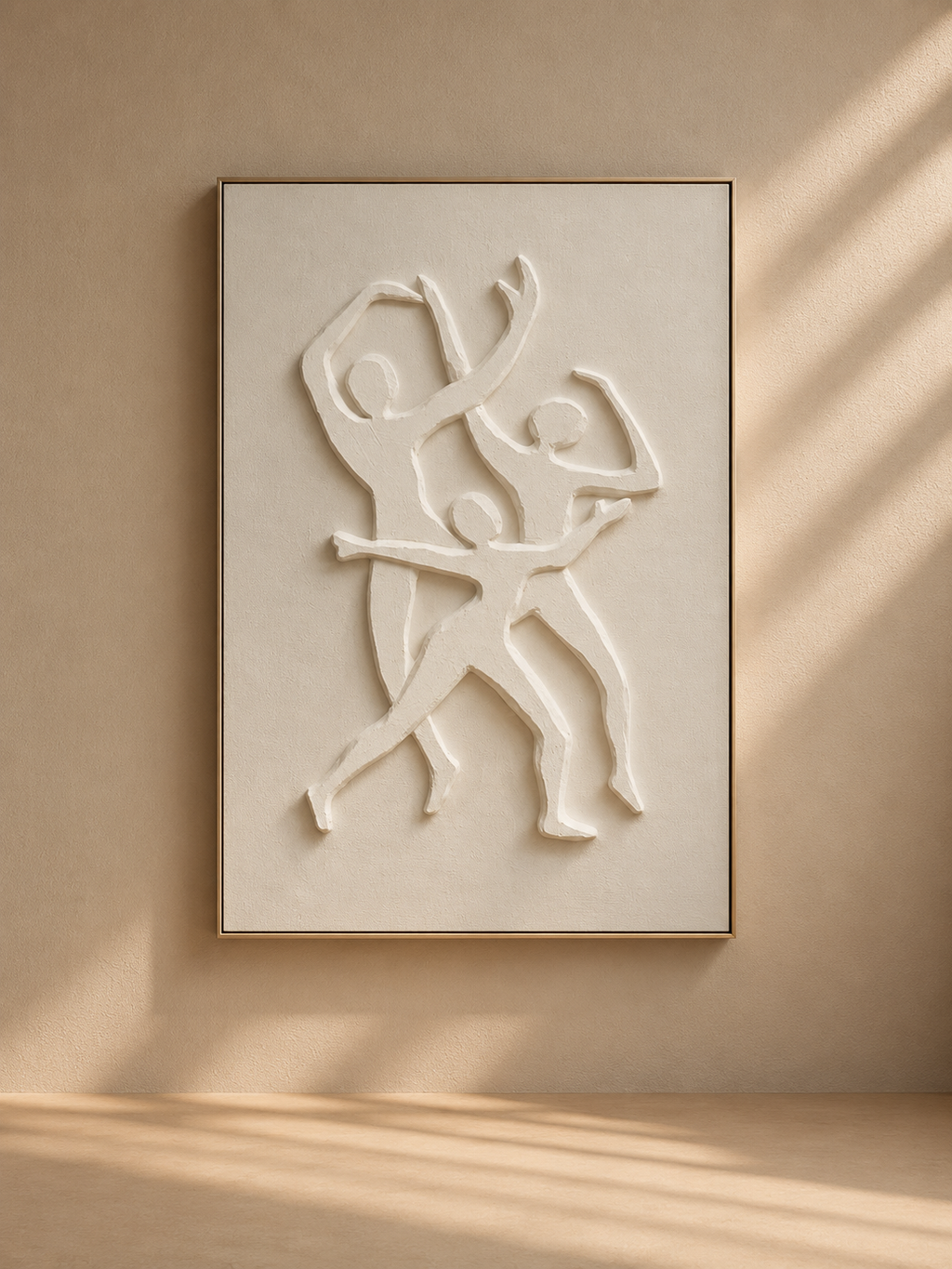SINES - Cuadro 100 % óleo siluetas en relieve texturizado