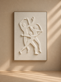 SINES - Cuadro 100 % óleo siluetas en relieve texturizado