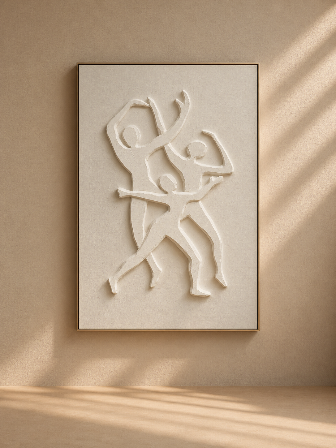 SINES - Cuadro 100 % óleo siluetas en relieve texturizado