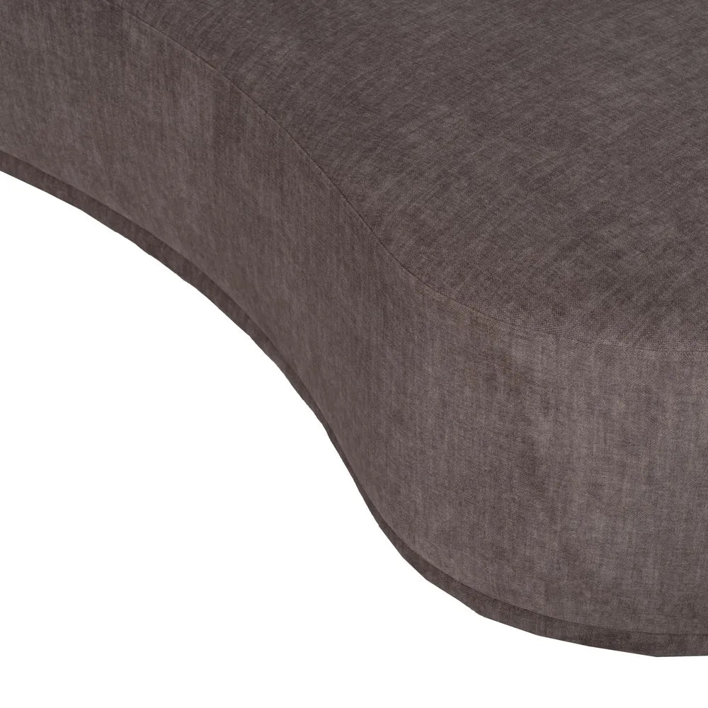 LUINA - Sofá curvo de 3 piezas gris 405 cm – Diseño contemporáneo