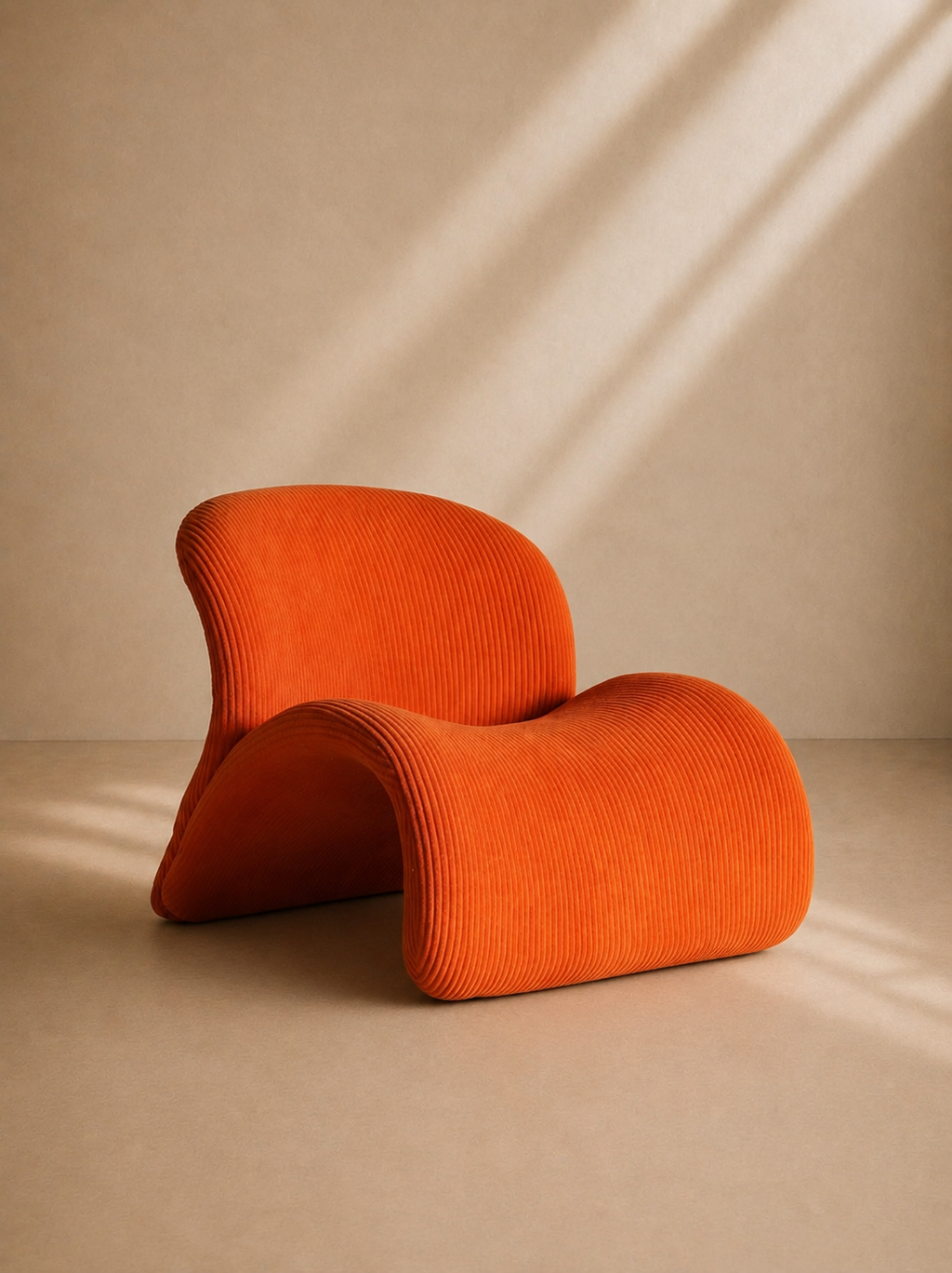 HARO - Fauteuil Design Sculptural Orange – Confort Contemporain pour hôtels, salon, réception