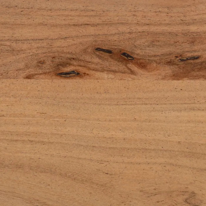BERRE - Mesa de centro natural madera de acacia 120 x 50 x 40 cm