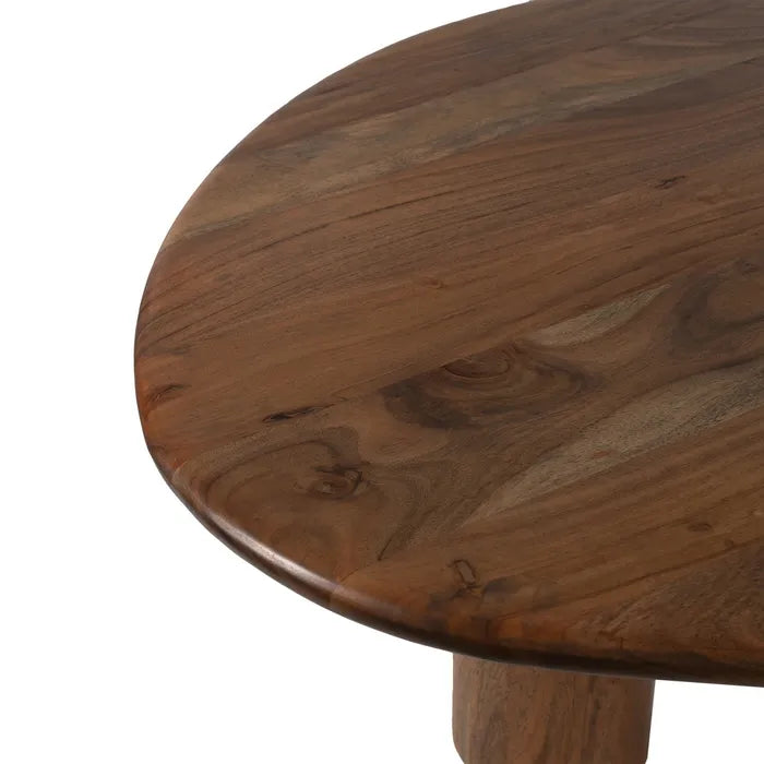 MURCA - Mesa de comedor marrón de madera de acacia 240 x 97 x 76 cm