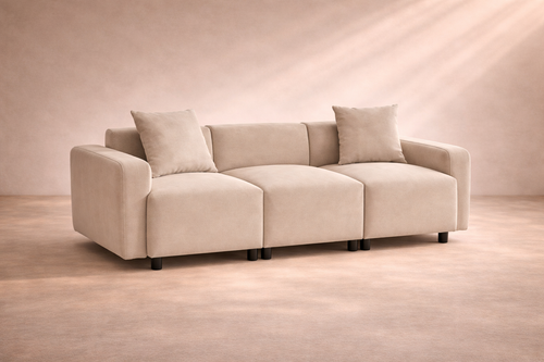 ELMO - canapé 3 places en tissu