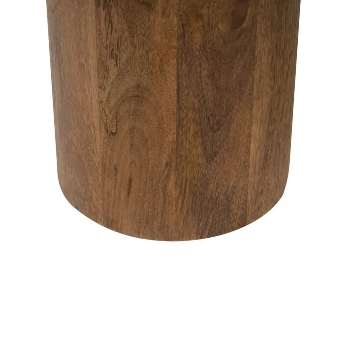 ARGES - Mesa de centro de mármol y madera natural 135 x 80 x 35 cm