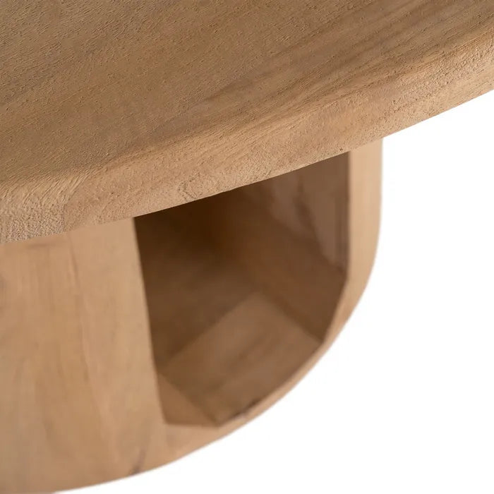 TERENA - Mesa de comedor madera de mango natural 130 x 130 x 76 cm