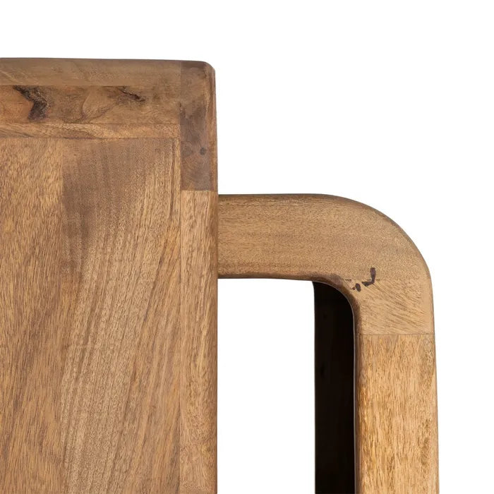 PEILLON - Juego de 2 mesas de centro pequeñas de madera de mango 120 x 55 x 40 cm