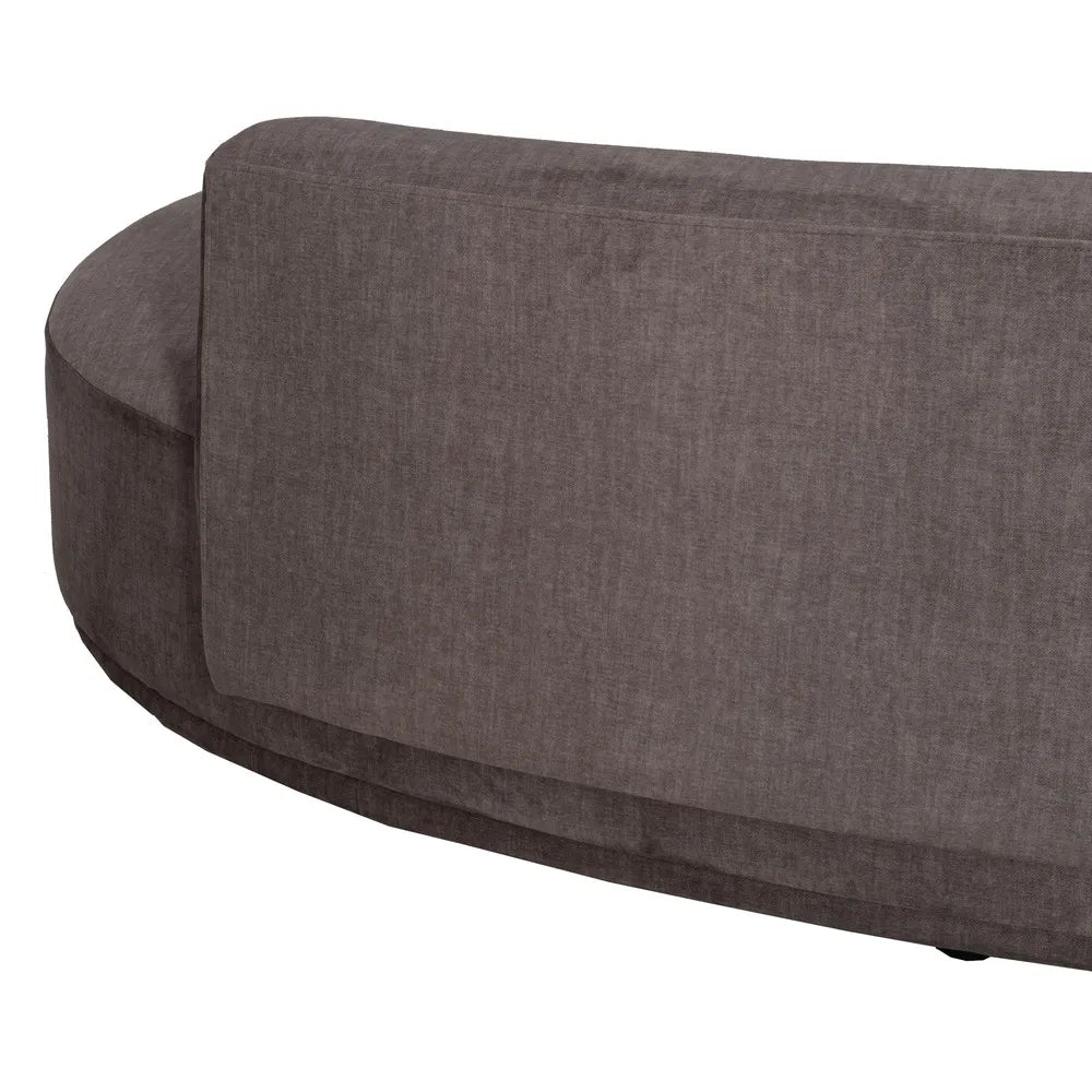 LUINA - Sofá curvo de 3 piezas gris 405 cm – Diseño contemporáneo