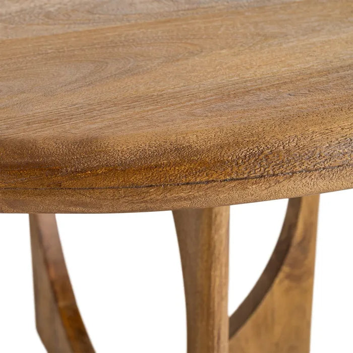 VIEGO - Table à manger miel bois de manguier 125 x 125 x 76 cm