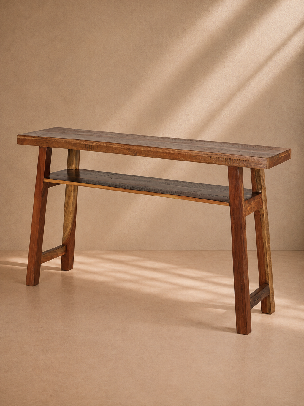 OMONO - Console en bois massif recyclé 130 cm – style rustique