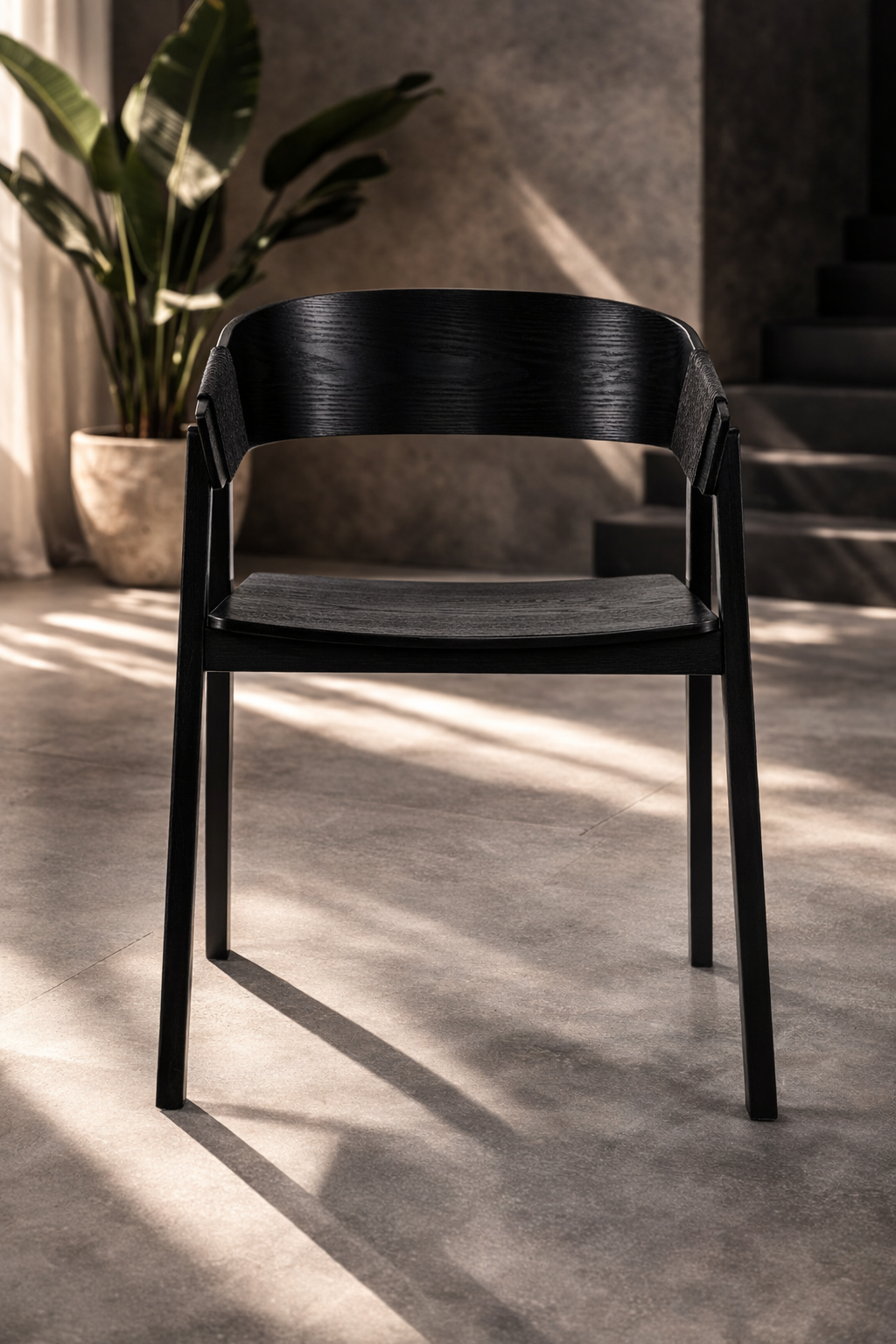 FABA - Silla de madera de roble negro