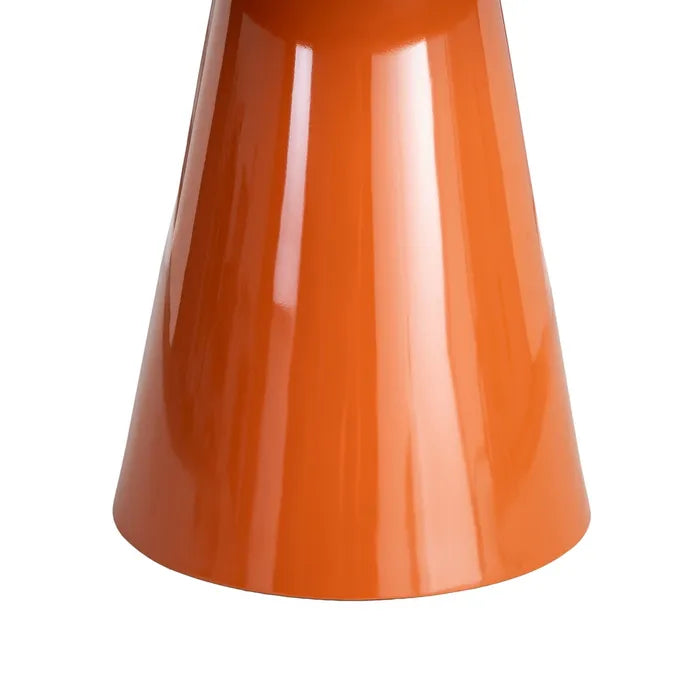ARAS - Mesa de comedor brillante naranja 120 x 120 x 75 cm