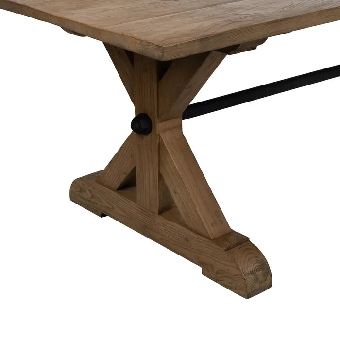 ALINS - Mesa de comedor de madera de roble para salón 300 x 98 x 76 cm