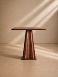 GÉNÈVE - Mesa cuadrada de madera de mango marrón de 80 x 80 cm