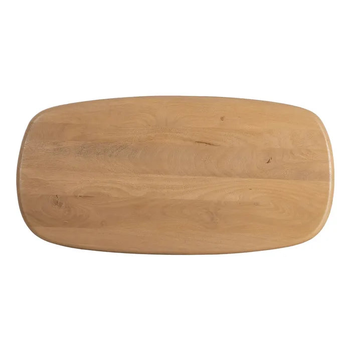 DAIMIEL - Mesa de centro de madera de acacia natural 120 x 60 cm