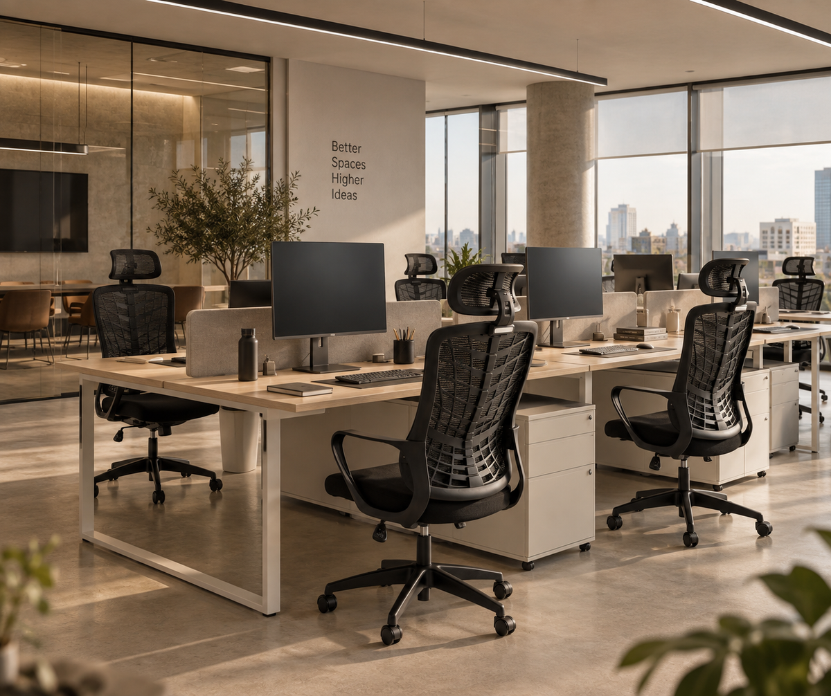 TABARA - Sillón de oficina ergonómico de malla negra