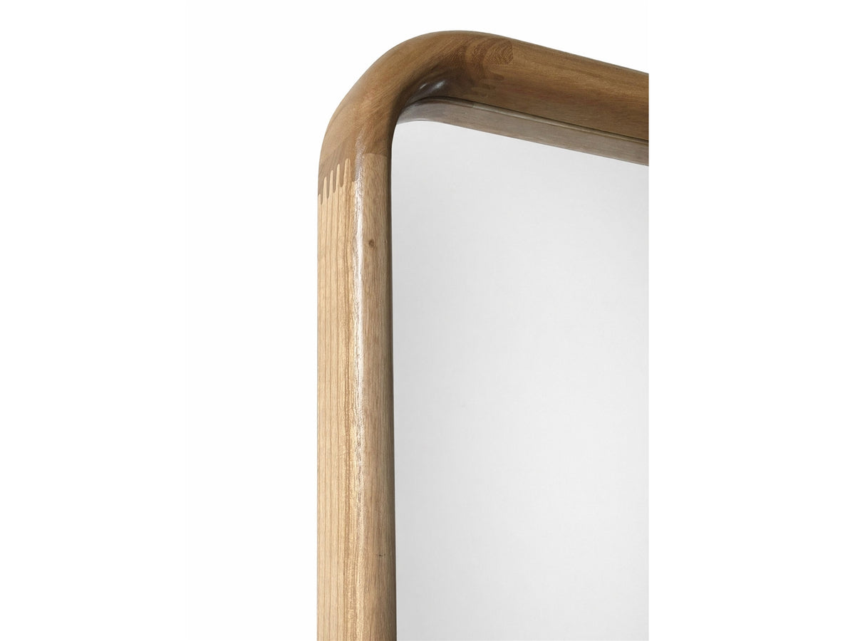 SALERS - Espejo rectangular de madera con esquinas redondeadas y marco de fresno