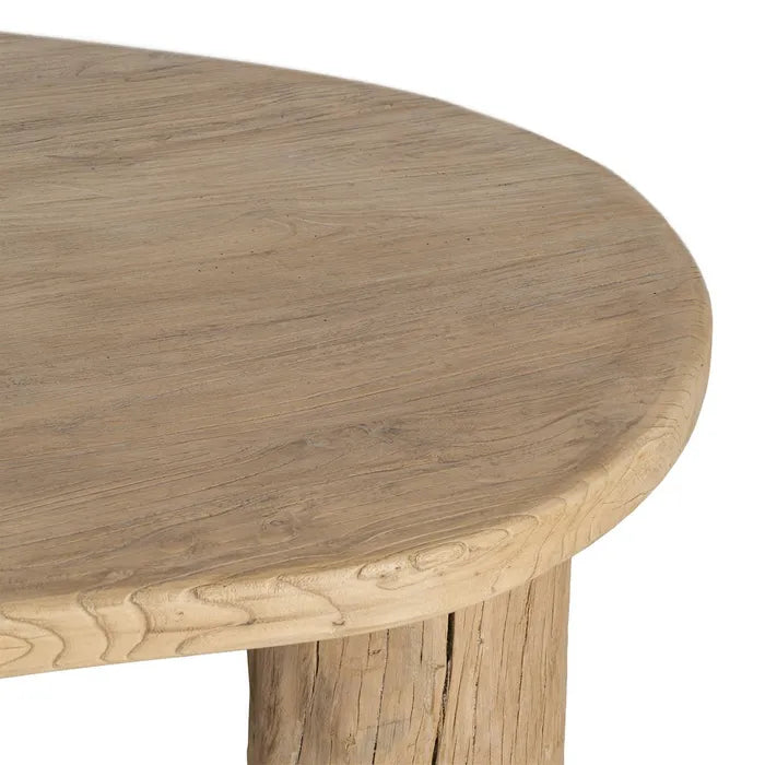 ONSARES - Mesa de centro de madera de olmo para salón 170 x 94 x 45 cm