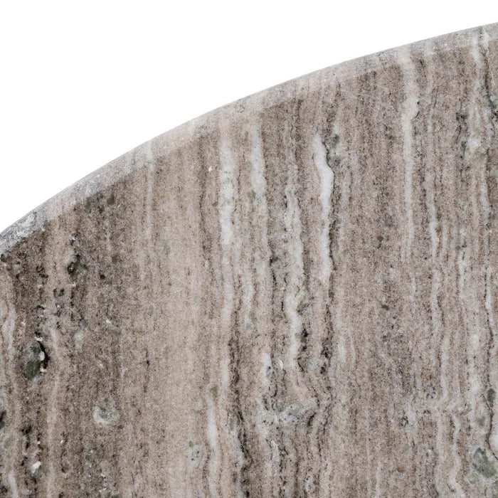 ANSO - Mesa de comedor de mármol y madera para salón 115 x 115 x 76 cm