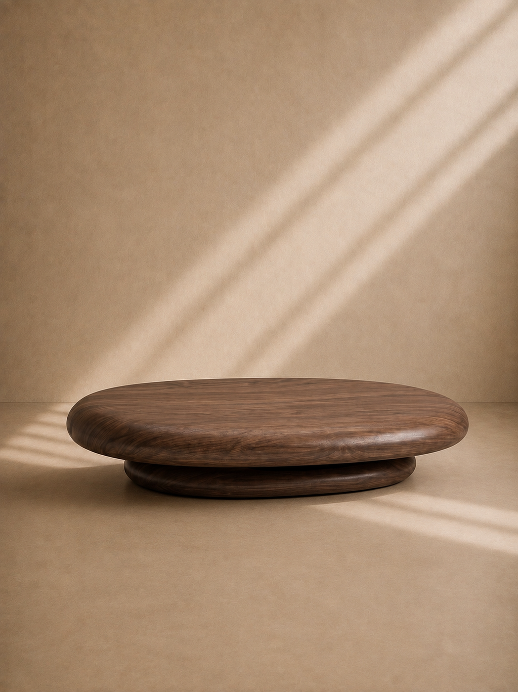 RONCAL - Table basse en bois de noyer 130 cm