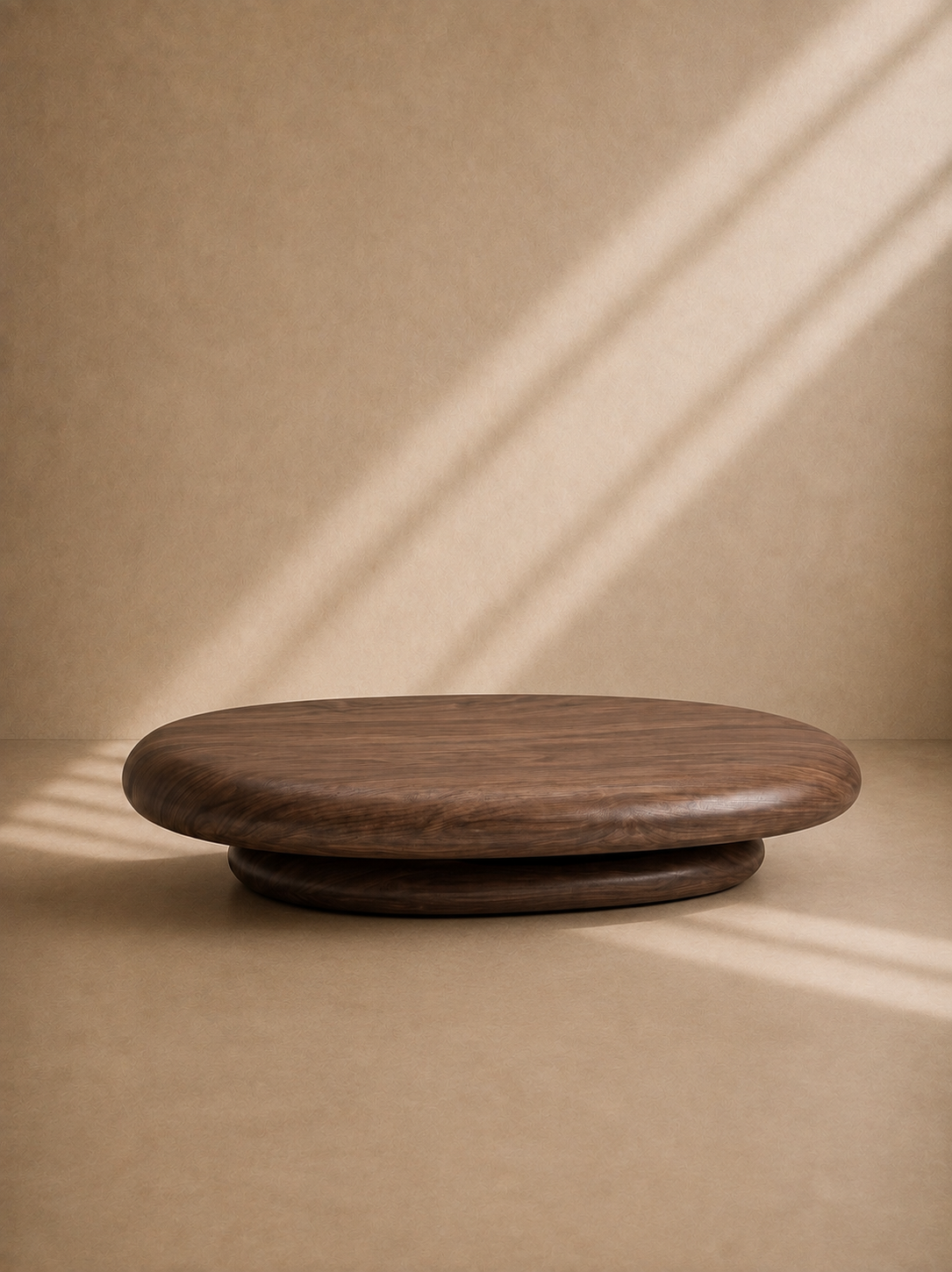 RONCAL - Table basse en bois de noyer 130 cm