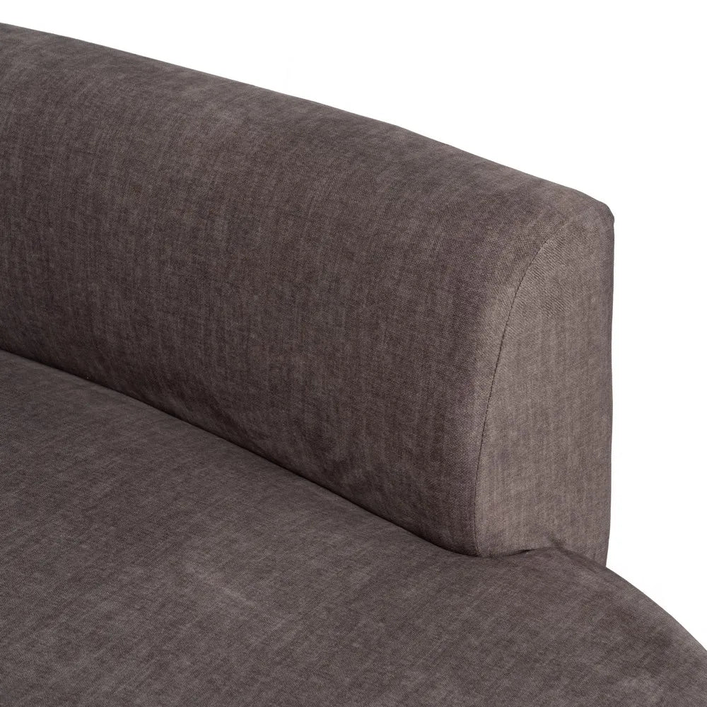 LUINA - Sofá curvo de 3 piezas gris 405 cm – Diseño contemporáneo