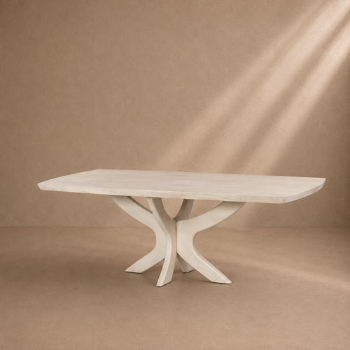 CALAIA - Mesa de jantar em madeira de mangueira natural 180 x 90 cm