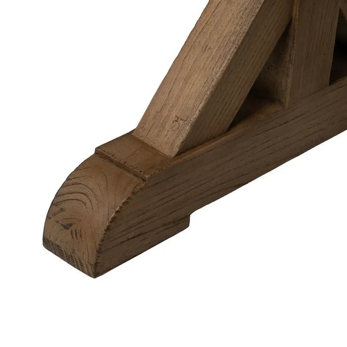 ALINS - Mesa de comedor de madera de roble para salón 300 x 98 x 76 cm