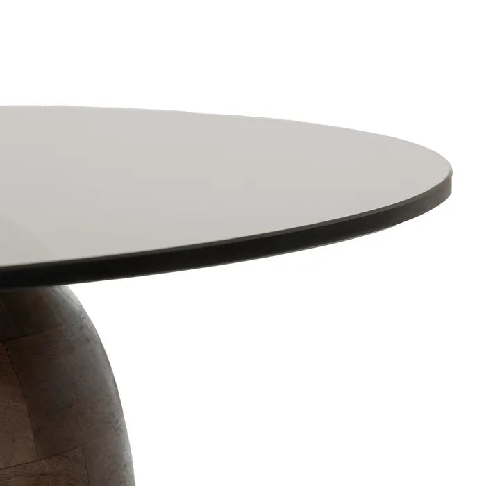 TENDE - Mesa de centro color miel de madera de mango 50 x 50 x 56 cm