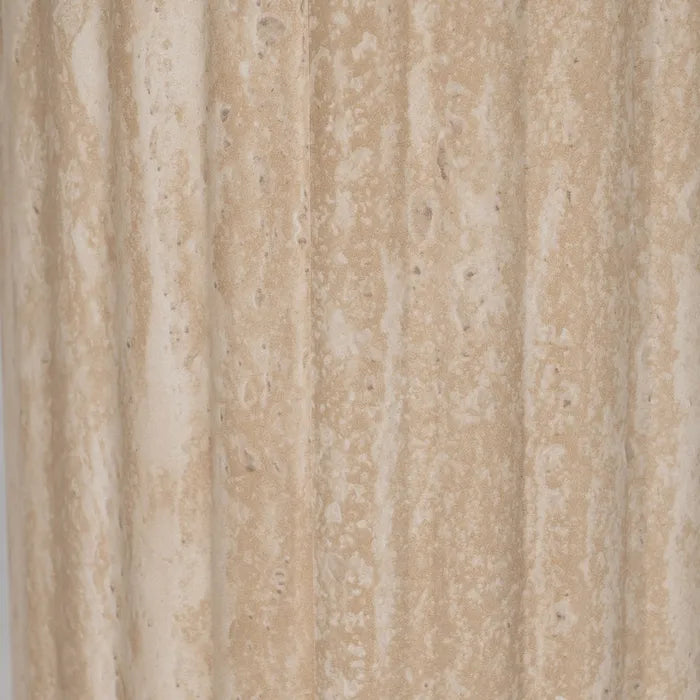 AROUCA - Mesa de centro beige estilo piedra en madera MDF 120 x 60 x 46 cm