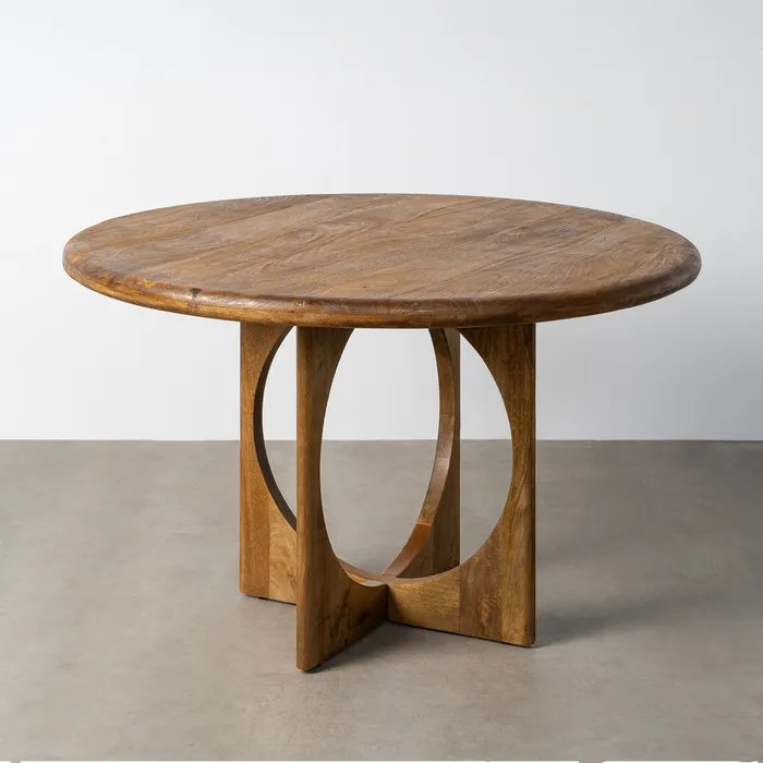 VIEGO - Table à manger miel bois de manguier 125 x 125 x 76 cm