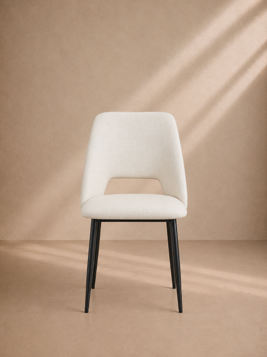 MIERES - Chaise design en similicuir effet tissu – Élégance, confort et polyvalence