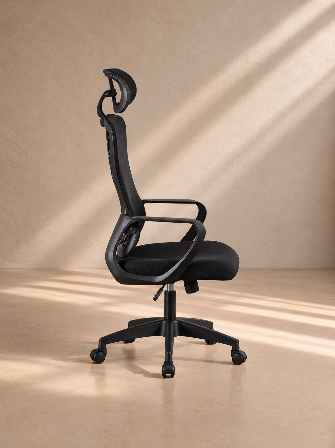 TABARA - Sillón de oficina ergonómico de malla negra