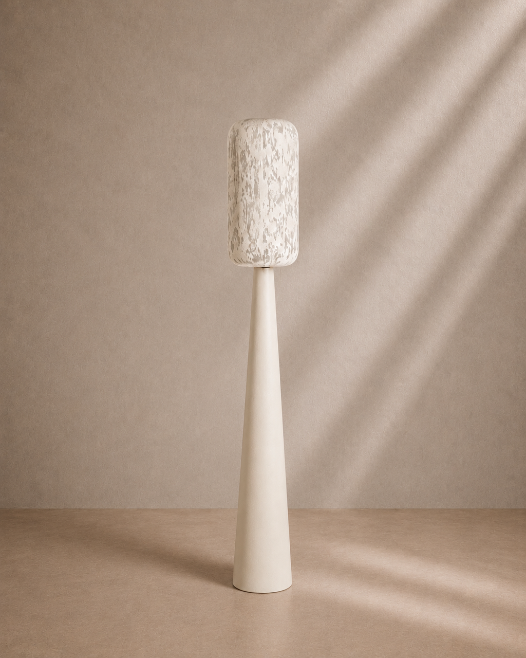 DAROCA - Lampadaire en métal beige 150 cm