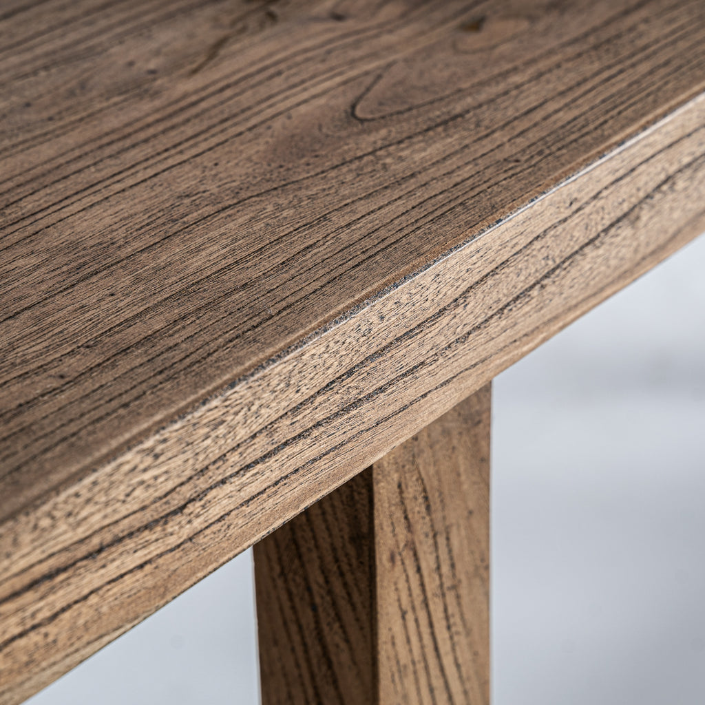 ERISTE - Consola de diseño en madera de olmo marrón 200 cm – estilo rústico y mediterráneo