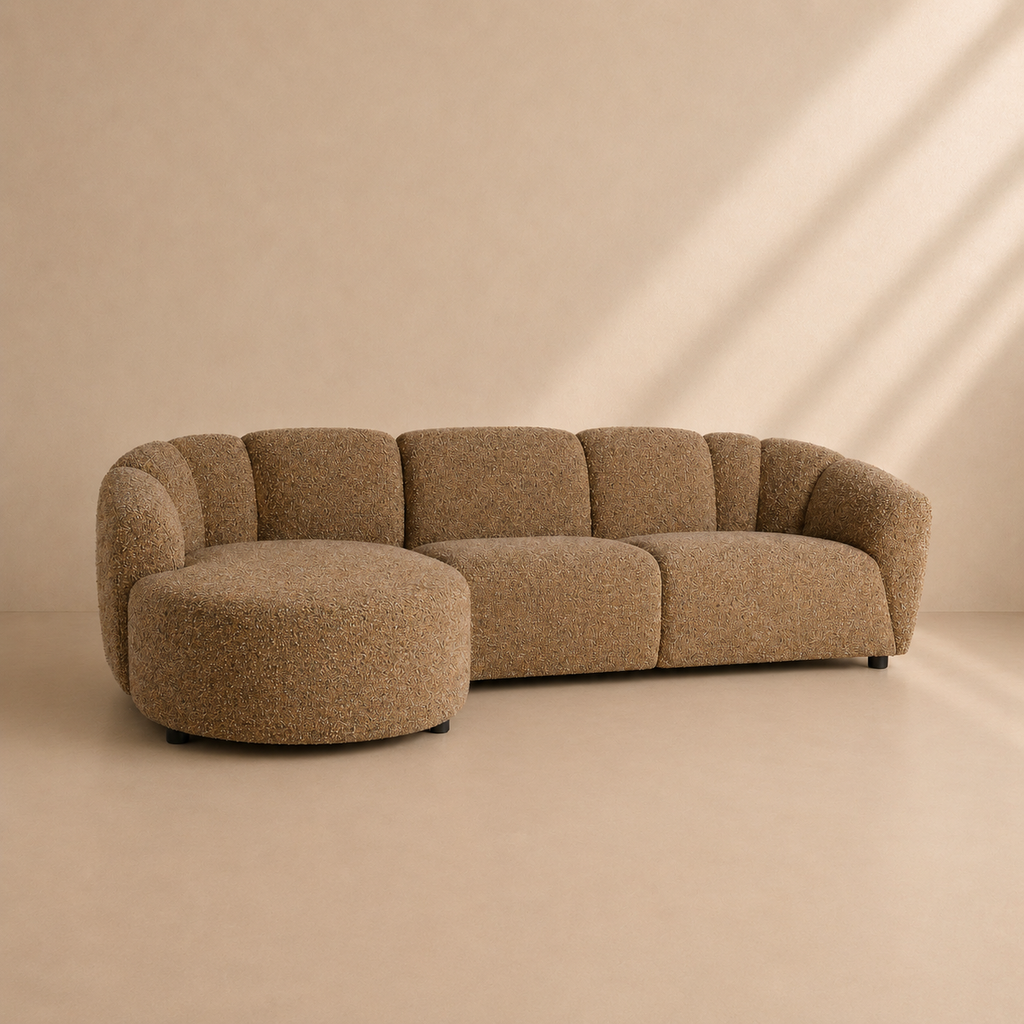 HONTA - Canapé d’angle design 3 places 280 cm – Élégance organique et confort contemporain