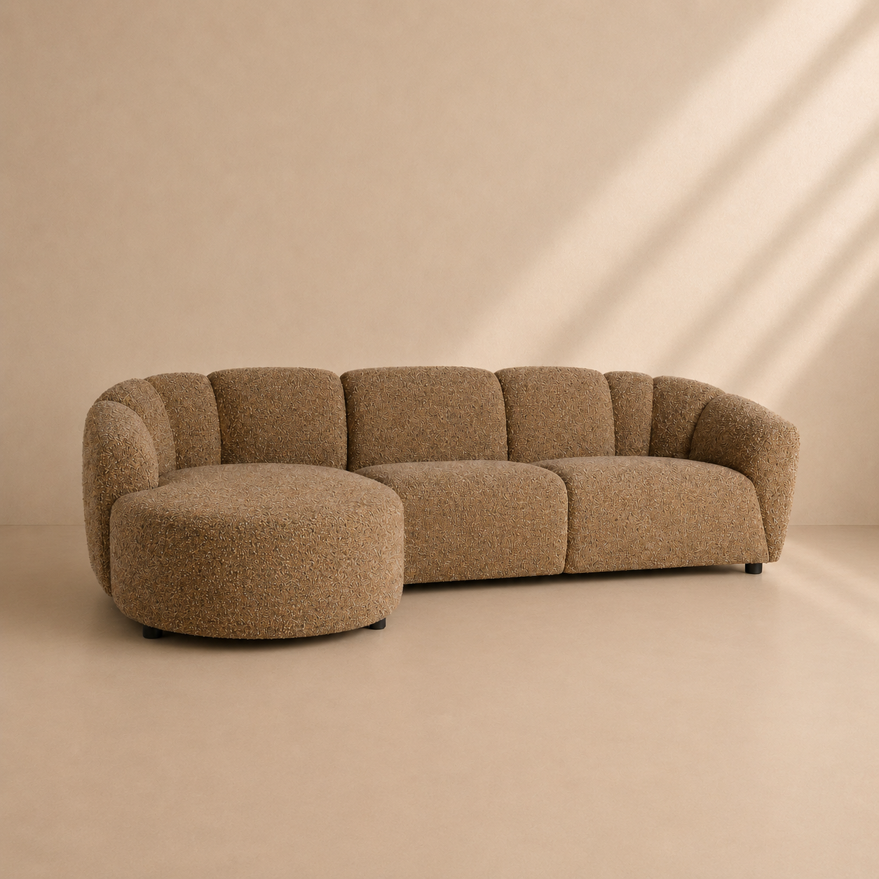 HONTA - Canapé d’angle design 3 places 280 cm – Élégance organique et confort contemporain