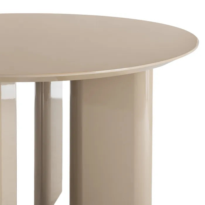 GISTAIN - Mesa de comedor topo 120 x 120 x 75 cm