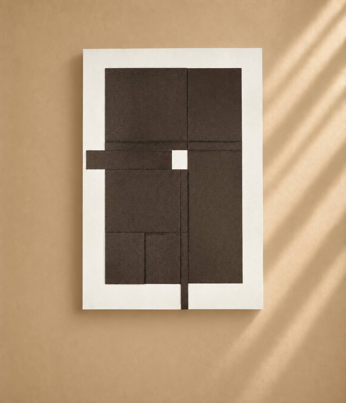 MARO - Toile murale abstraite noire et blanche 80 × 120 cm