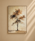 SERRA - Tableau arbre solitaire avec cadre en bois 100 × 150 cm