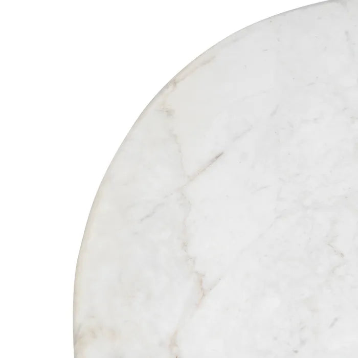 ARGES - Mesa de centro de mármol y madera natural 135 x 80 x 35 cm