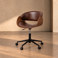 PROCIDA - Silla de oficina con ruedas marrón 59 × 64 × 88 cm