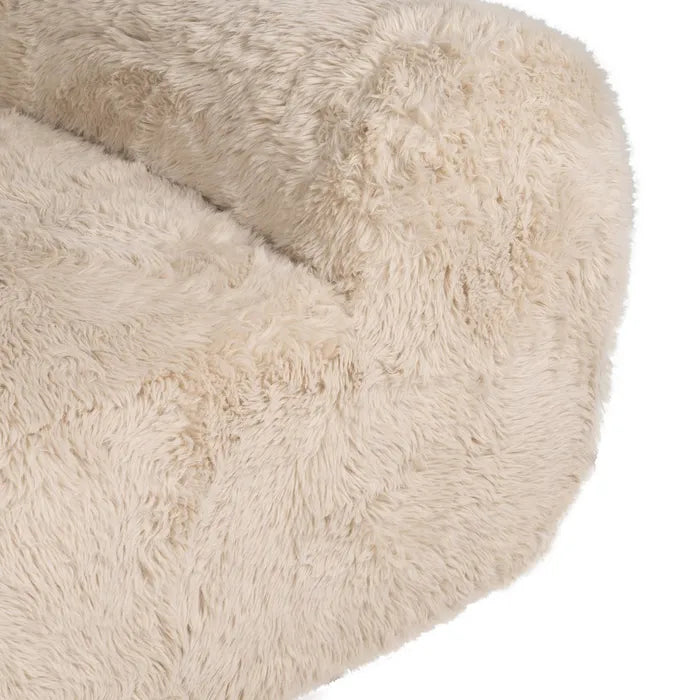 VEJER - Sofá de 3 plazas beige efecto bouclé 240 cm