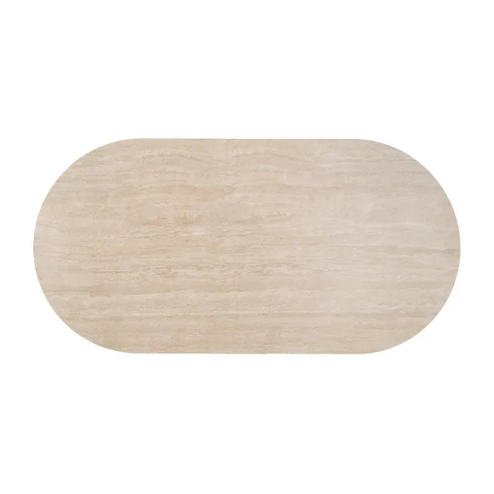 RUPIT - Mesa de comedor color piedra beige MDF 180 x 90 x 76 cm